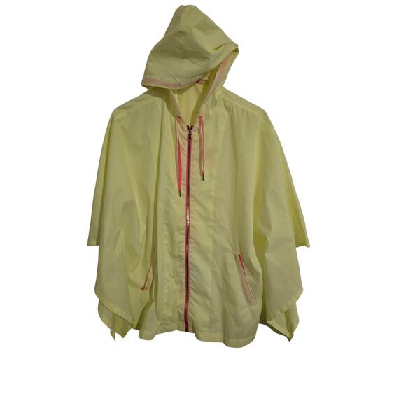 Lilly pulitzer rain poncho size XXS hi vis yellow full zip windbreaker - Picture 1 of 7